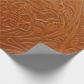 Een fancy bruine lichtgekleurde achtergrond van cadeaupapier (Hoek)