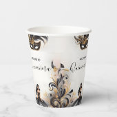 Een Fancy Prom Mask Fun Masquerade Ball Quinceaner Papieren Bekers (Achterkant)