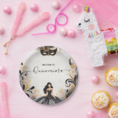 Een Fancy Prom Mask Fun Masquerade Ball Quinceaner Papieren Bordje (Feest)