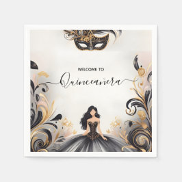 Een Fancy Prom Mask Fun Masquerade Ball Quinceaner Servet