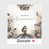 Een Fancy Prom Mask Fun Masquerade Ball Quinceaner Sticker (Vel)