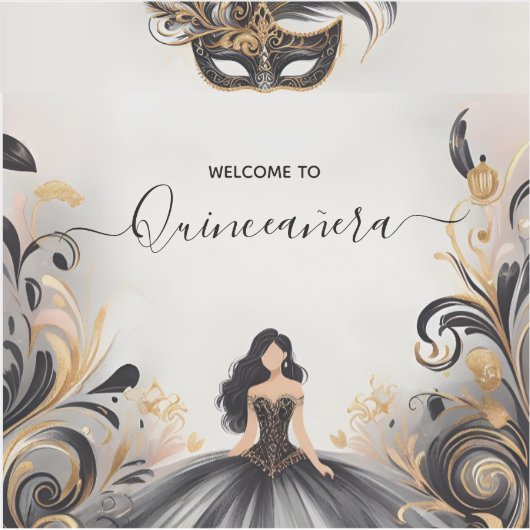 Een Fancy Prom Mask Fun Masquerade Ball Quinceaner Sticker (Voorkant)