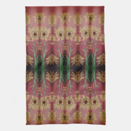 Een Fancy Rozen schuur rode theedoek