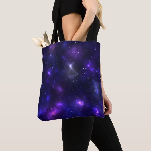Een fancy sterrenstelsel canvas tas (Dichtbij)