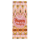 Een Fancy Thanksgiving wijnpapieren geschenkzak Wijn Cadeautas (Achterkant)