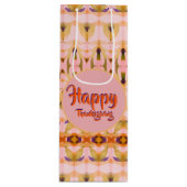 Een Fancy Thanksgiving wijnpapieren geschenkzak Wijn Cadeautas (Voorkant)