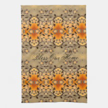 Een Fancy theedoek met zegen ons huis