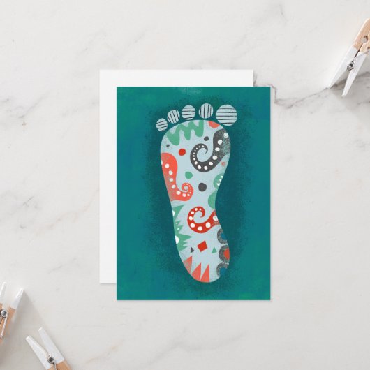 Een Fancy Wenskaart Kaart (Voorkant / Achterkant in situ)