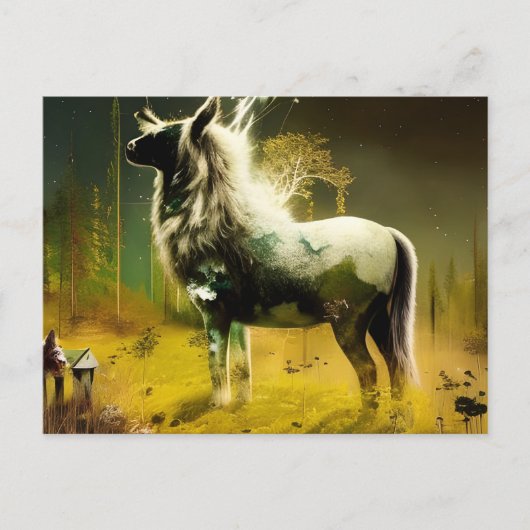 Een fantasiewezen briefkaart (Voorkant)