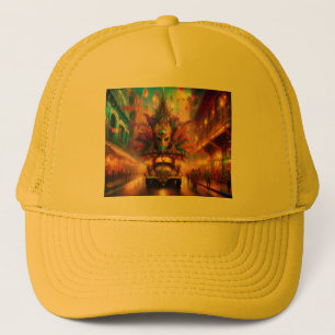 Een fantastische blik op een Mardi Gras Parade Trucker Pet