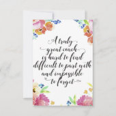 Een fantastische coach quote Coach bedankt voor je (Voorkant)