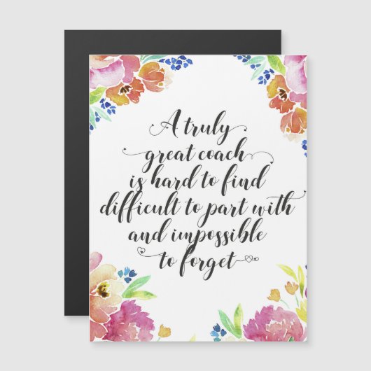 Een fantastische coach quote Coach bedankt voor je (Voorkant / Achterkant)