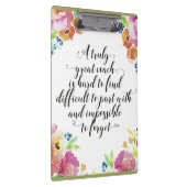 Een fantastische coach quote Coach bedankt voor je Klembord (Rechts)