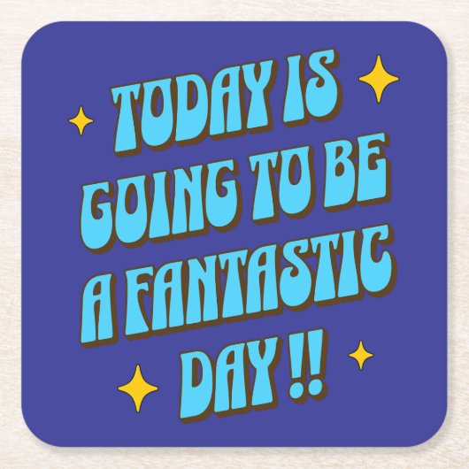 Een fantastische dag kartonnen onderzetters (Voorkant)