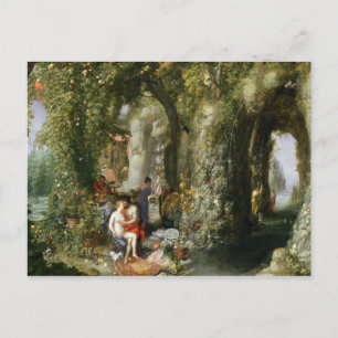 Een Fantastische grot met Odysseus en Calypso Briefkaart