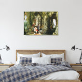 Een Fantastische grot met Odysseus en Calypso Canvas Afdruk (Insitu (Slaapkamer))