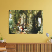 Een Fantastische grot met Odysseus en Calypso Canvas Afdruk (Insitu (Woonkamer))