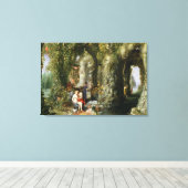 Een Fantastische grot met Odysseus en Calypso Canvas Afdruk (Insitu (Houten vloer))