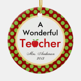 Een fantastische leraar met Apple Kerstmis Keramisch Ornament