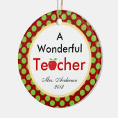 Een fantastische leraar met Apple Kerstmis Keramisch Ornament (Links)