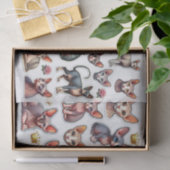 Een Fantastische Mix van Illustraties van Haarloze Tissuepapier (Geschenk)