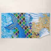 Een Fantasy Mermaid 🧜 ‍ ♀️ leven Strandlaken (Voorkant)