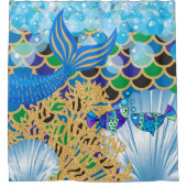 Een Fantasy Mermaid Life Douchegordijn (Voorkant)