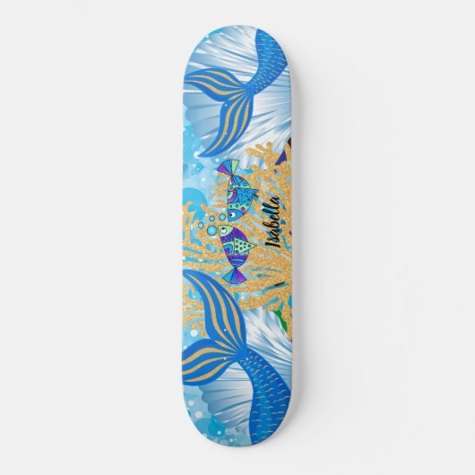 Een Fantasy Mermaid Life Skateboard (Voorkant)