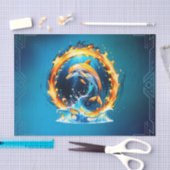 Een fascinerend samenspel van vuur en water tissuepapier (Craft)