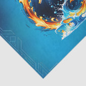 Een fascinerend samenspel van vuur en water tissuepapier (Detail)