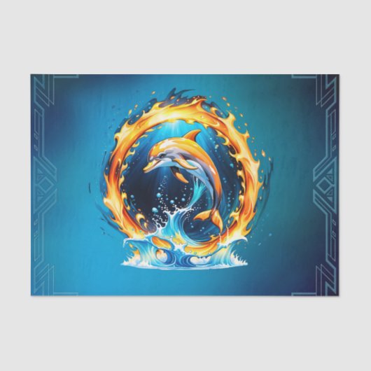 Een fascinerend samenspel van vuur en water tissuepapier (Voorkant)