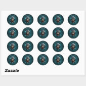 Een fascinerende fantasie vrouw ronde sticker (Vel)