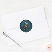 Een fascinerende fantasie vrouw ronde sticker (Envelop)