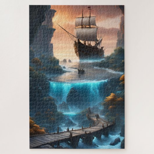 Een fascinerende grot-ingang legpuzzel (Verticaal)