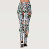 Een faux mozaïek bloemenpatroon leggings (Achterkant)