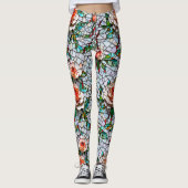 Een  faux mozaïek bloemenpatroon leggings (Voorkant)