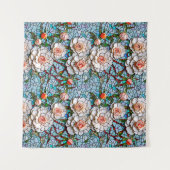 Een  faux mozaïek bloemenpatroon wandkleed (Voorkant (horizontaal))