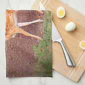 Een fawn theedoek (Quarter Fold)