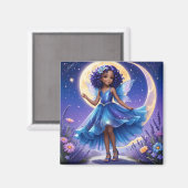 Een fee - Blauw Magneet (Voorkant / Achterkant)