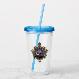 Een fee en een donkere wolf acryl drinkbeker
