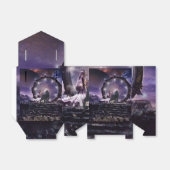 Een fee en een donkere wolf bedankdoosjes (Uitgevouwen)