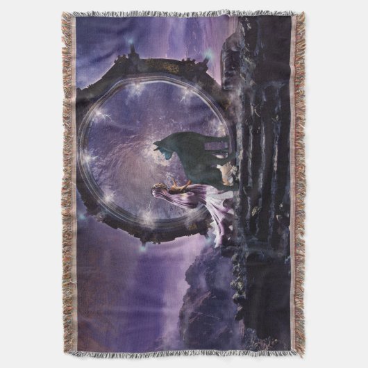 Een fee en een donkere wolf deken (Voorkant Verticaal)