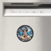 Een fee en haar Leeuw Cub - Blauwe Magneet (Insitu (Vaatwasser))