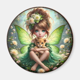 Een fee en haar Leeuw Cub - Groene Magneet