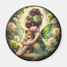 Een fee en haar Leeuw Cub - Groene Magneet