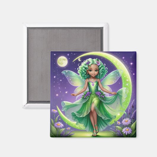 Een fee - groene magneet (Voorkant / Achterkant)