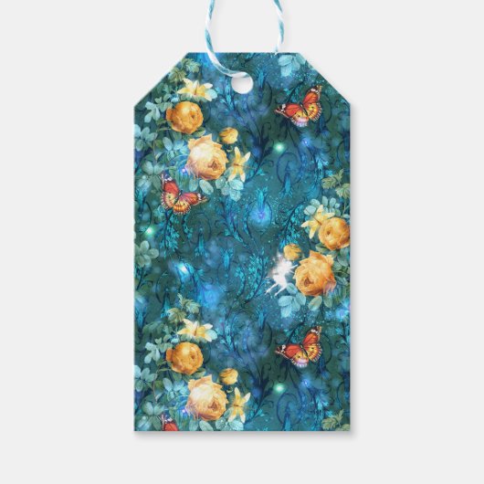 Een fee in de tuin serie ontwerp 11 cadeaulabel (Voorkant)
