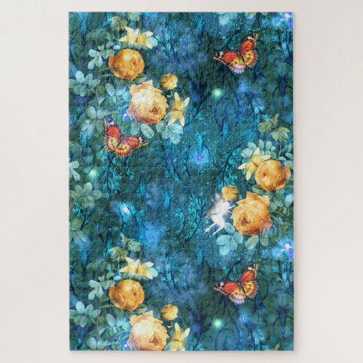 Een fee in de tuin serie ontwerp 11 legpuzzel (Verticaal)