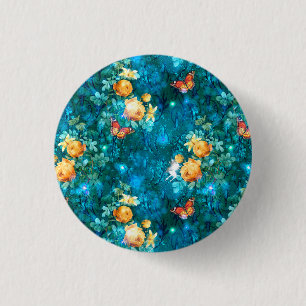 Een fee in de tuin serie ontwerp 11 ronde button 3,2 cm