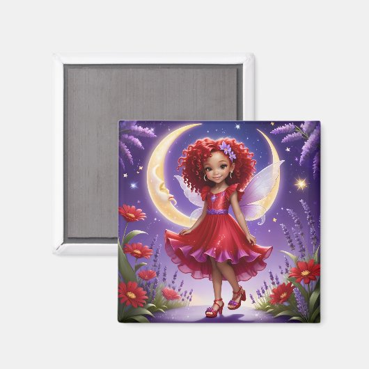 Een fee - rode magneet (Voorkant / Achterkant)